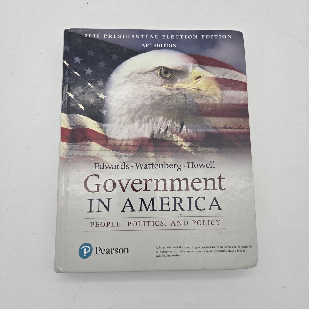Government in America: People, Politics, and Policy AP Ed. 17th Ed. 2016 VGC